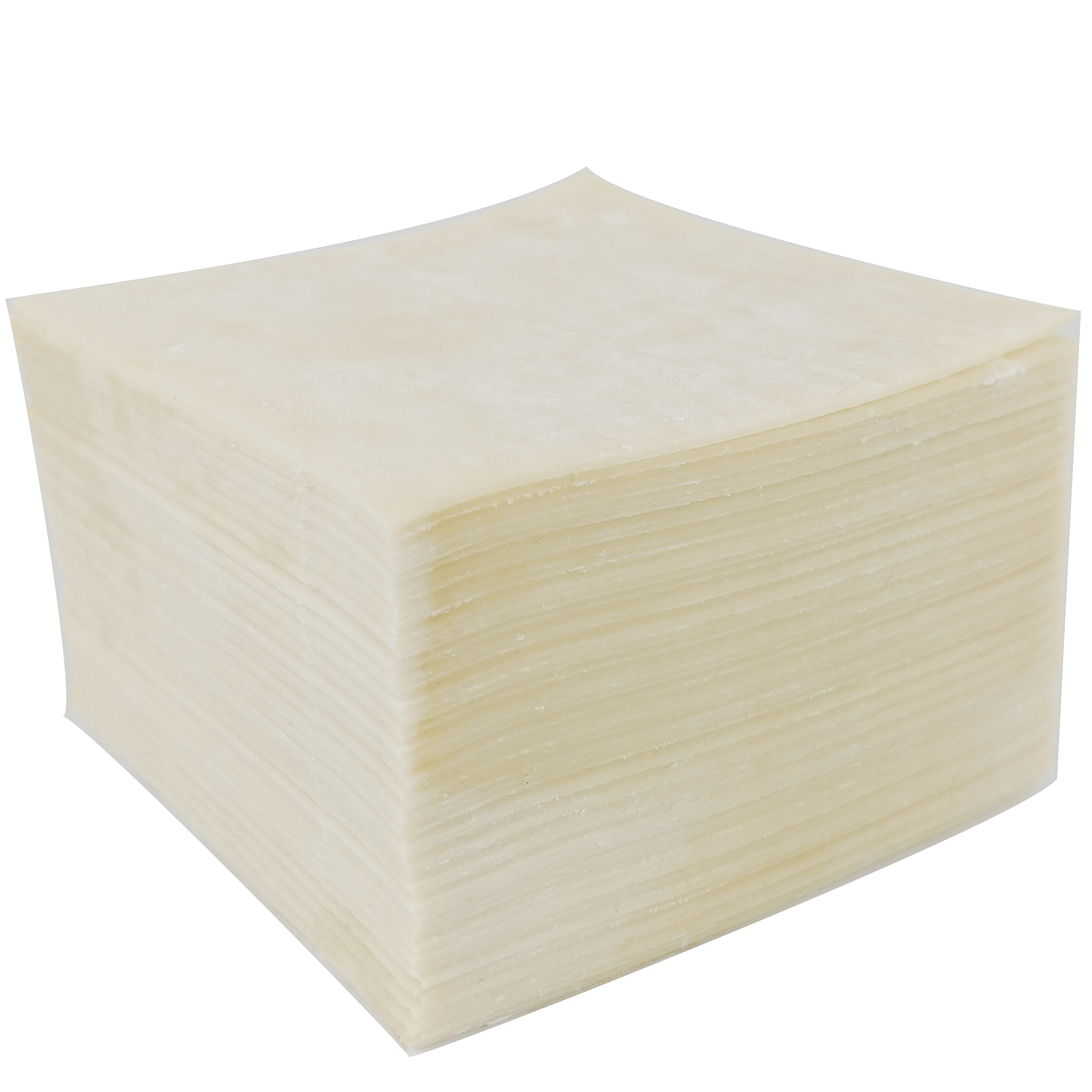 Stack of square shaped wonton wrappers